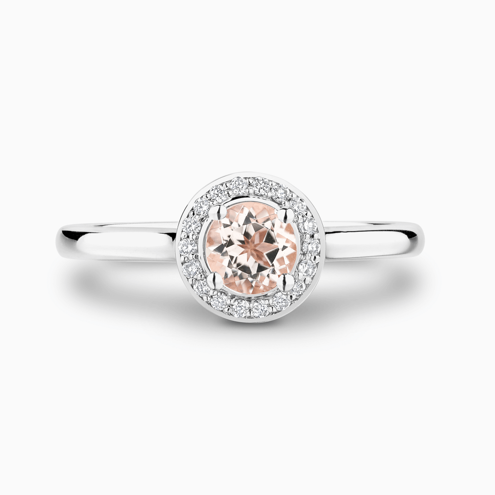 Platinum morganite sales engagement ring