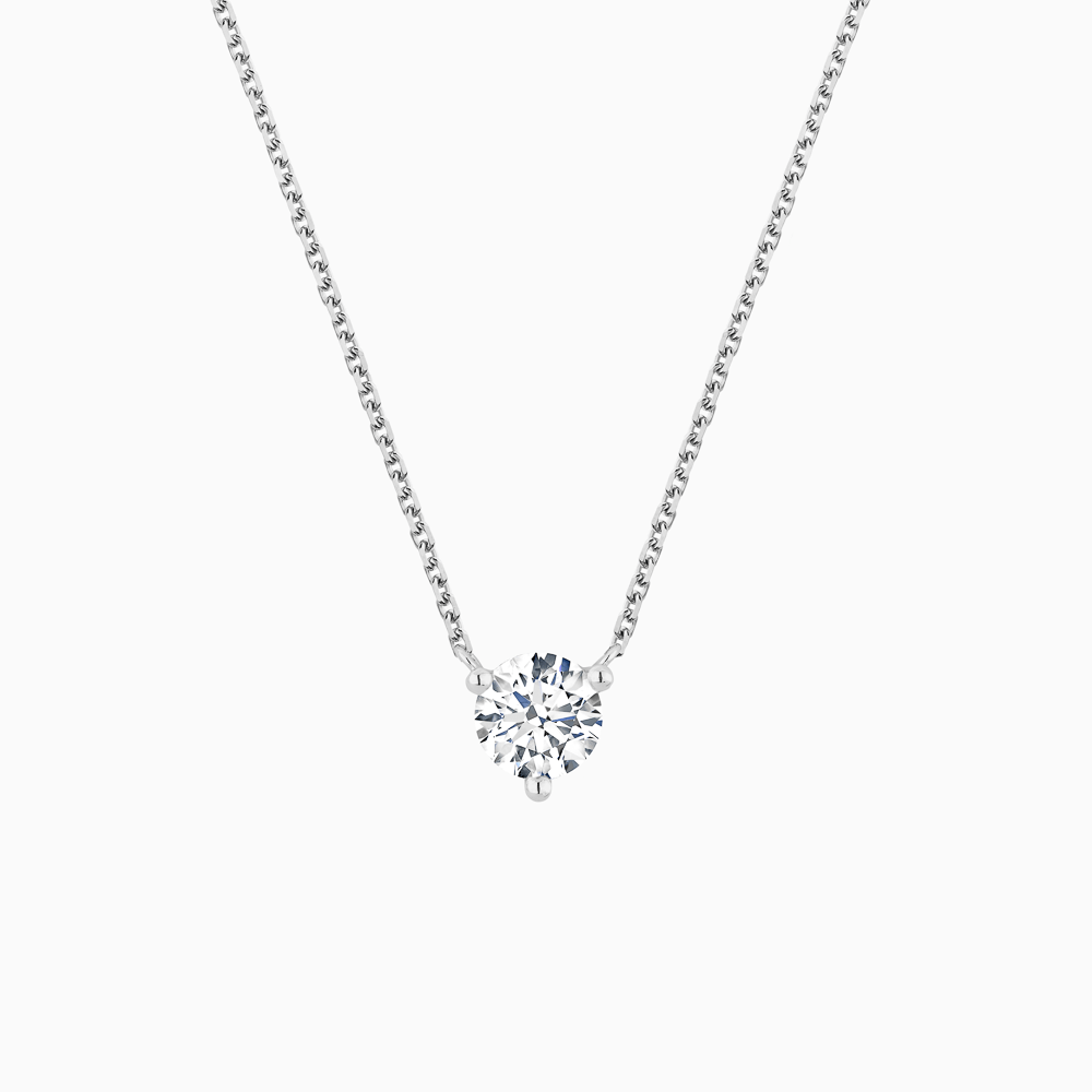 The Ecksand Solitaire Diamond Necklace shown with Natural 0.15ct, VS2+/ F+ in 18k White Gold