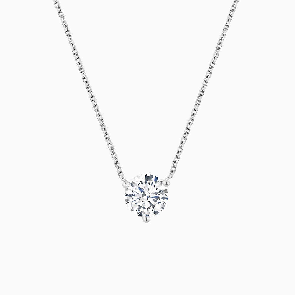The Ecksand Solitaire Diamond Necklace shown with Natural 0.25ct, VS2+/ F+ in 18k White Gold