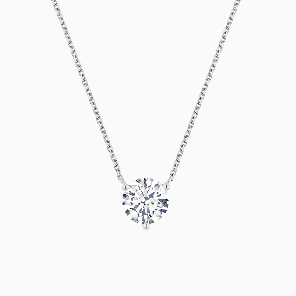 The Ecksand Solitaire Diamond Necklace shown with Natural 0.30ct, VS2+/ F+ in 18k White Gold