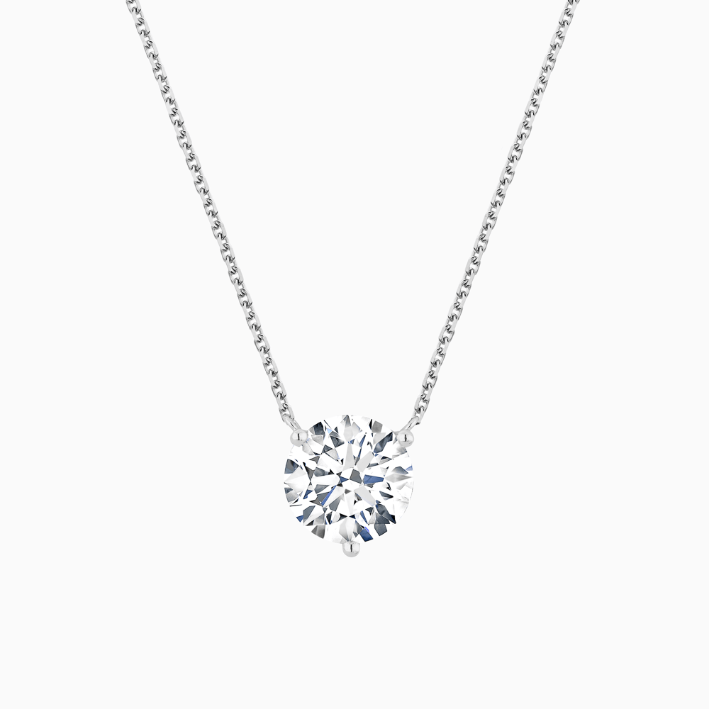 The Ecksand Solitaire Diamond Necklace shown with Natural 0.50ct, VS2+/ F+ in 18k White Gold