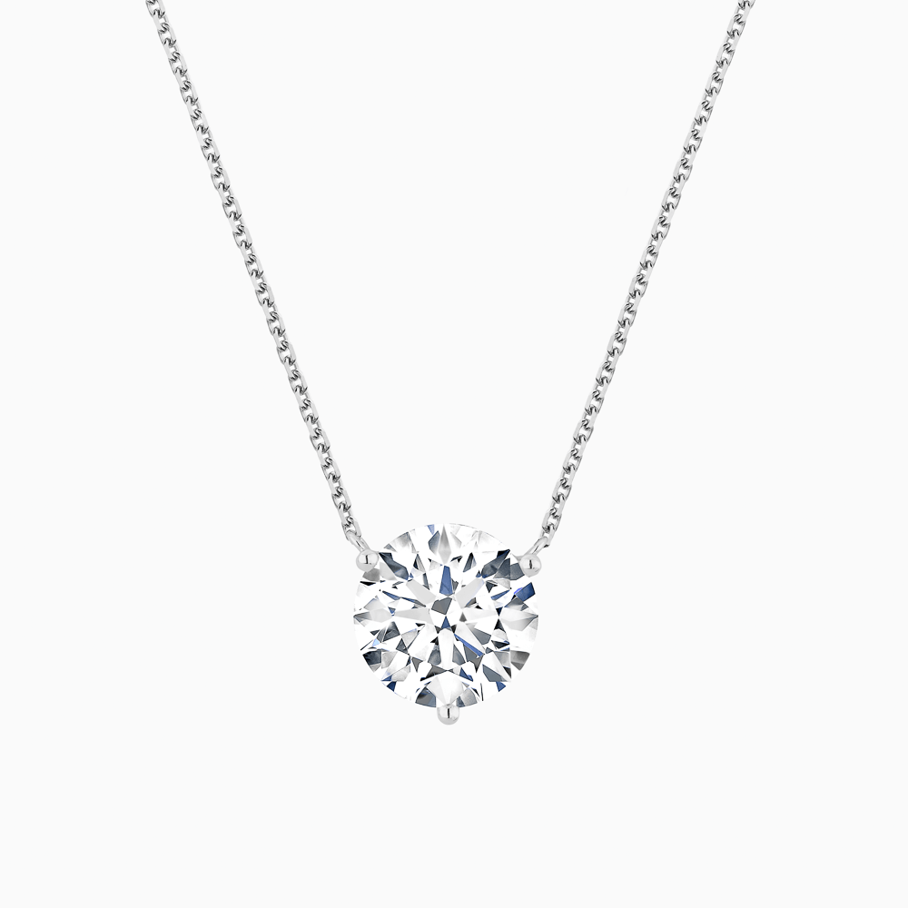 The Ecksand Solitaire Diamond Necklace shown with Natural 0.75ct, VS2+/ F+ in 18k White Gold