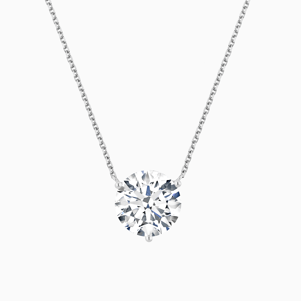 The Ecksand Solitaire Diamond Necklace shown with Natural 1.00ct, VS2+/ F+ in 18k White Gold