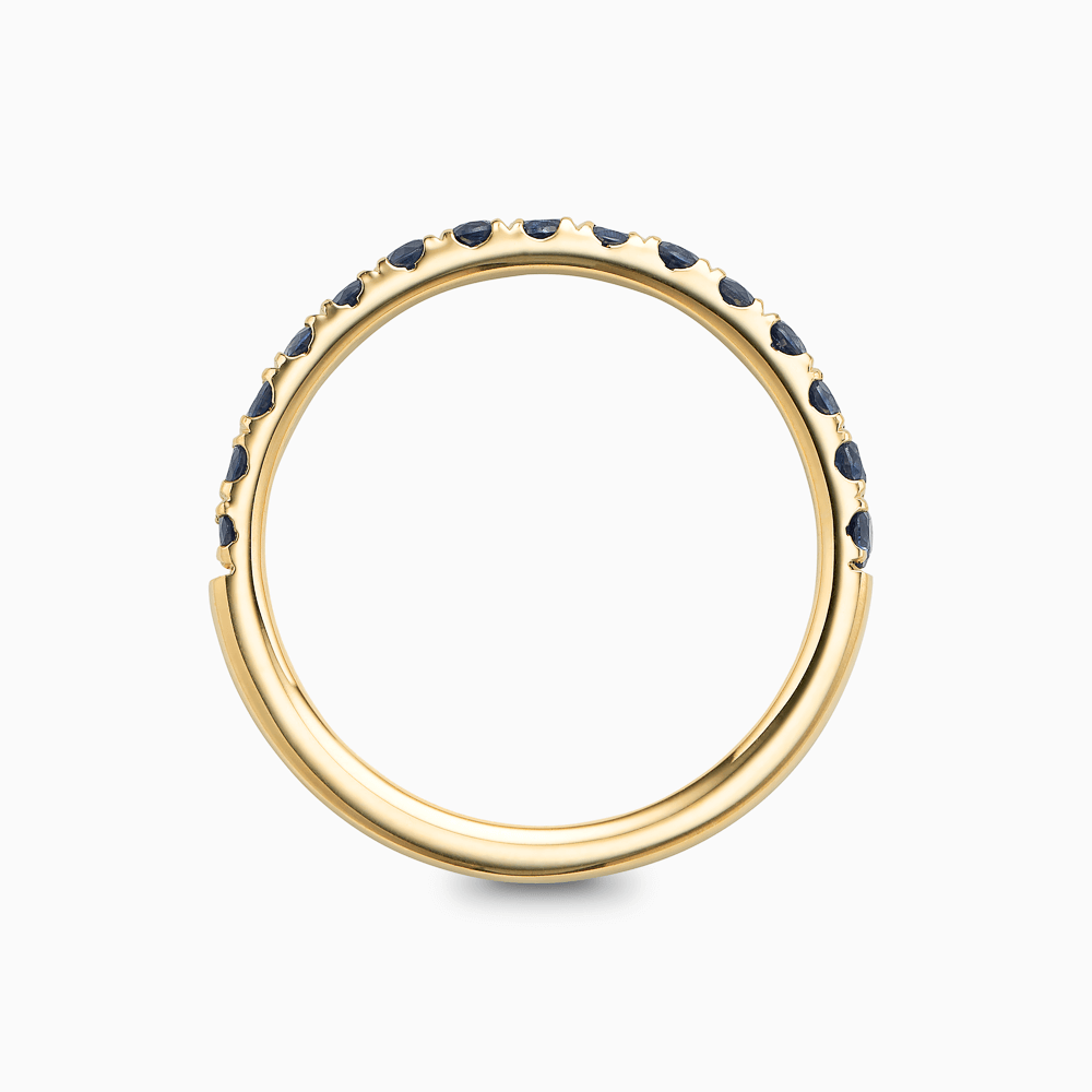 The Ecksand Thick Timeless Blue Sapphire Pavé Wedding Ring shown with  in 
