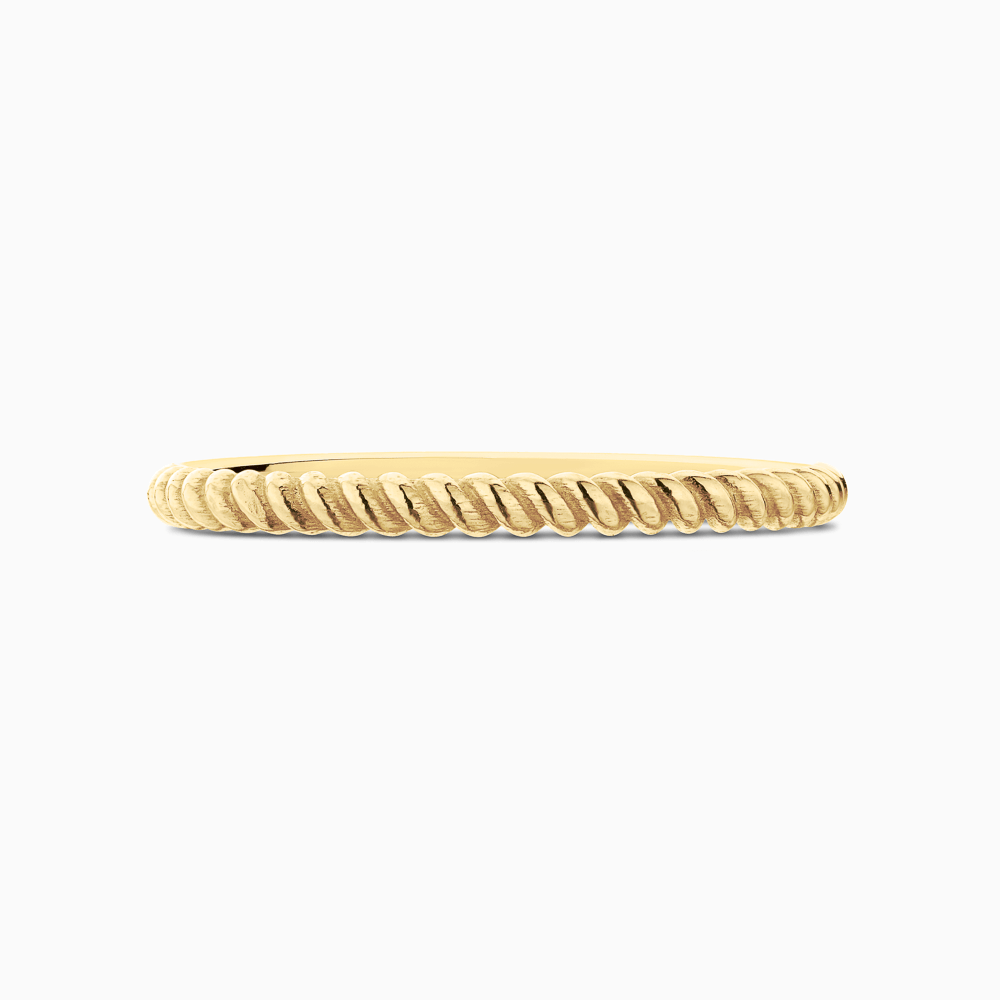 The Ecksand Twisted Wedding Ring shown with Band: 2.1mm in 14k Yellow Gold