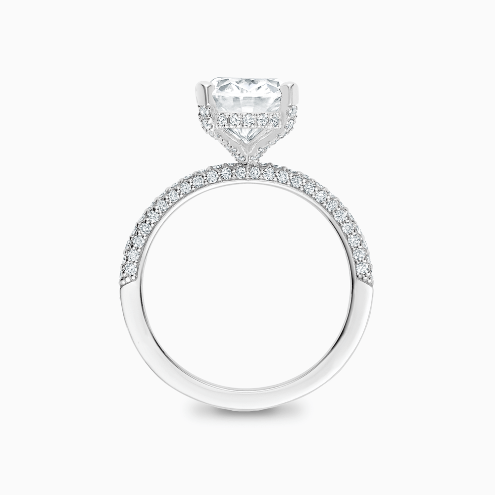 Diamond Engagement Ring with Diamond Pave Basket