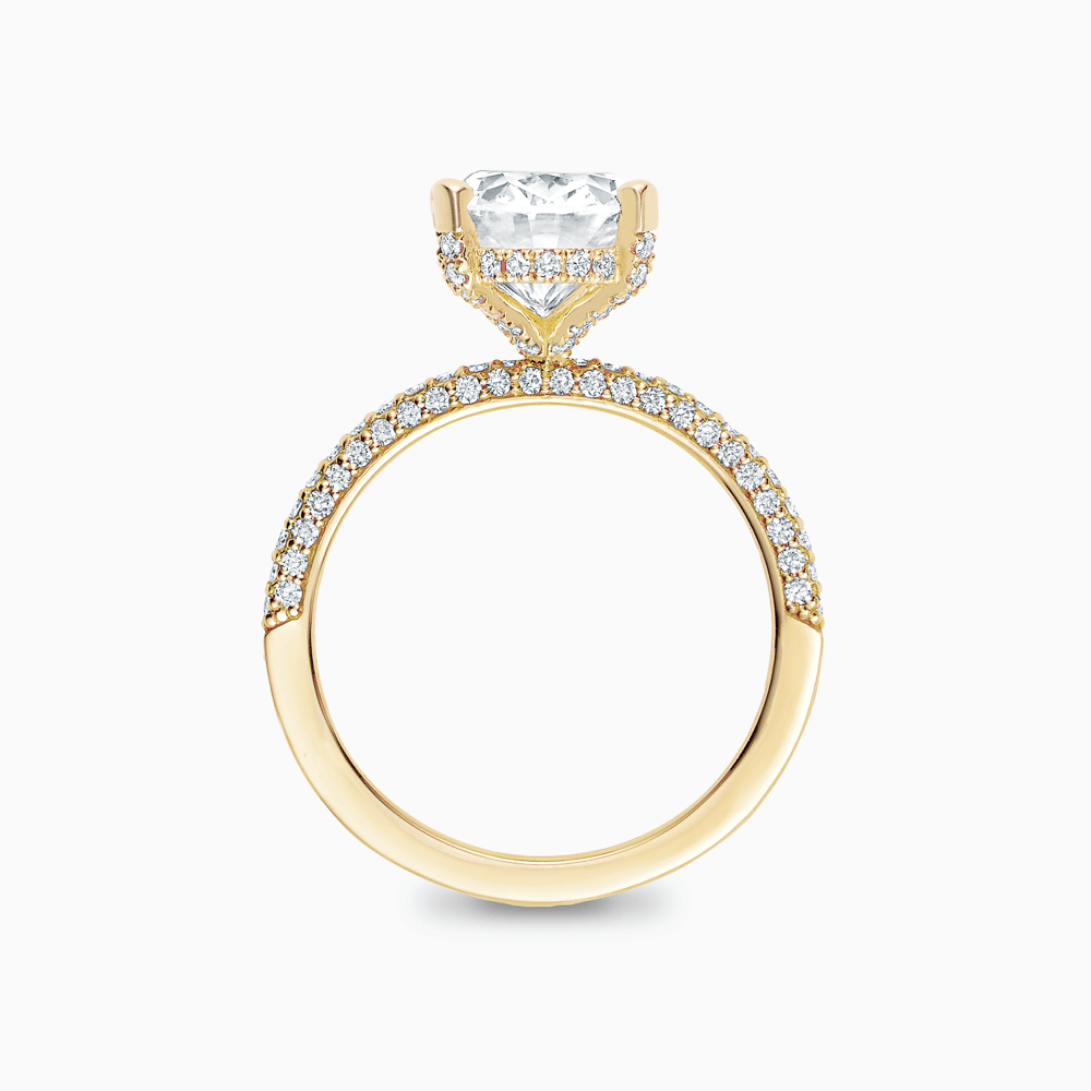 The Ecksand Diamond Engagement Ring with Diamond Pavé Basket shown with  in 