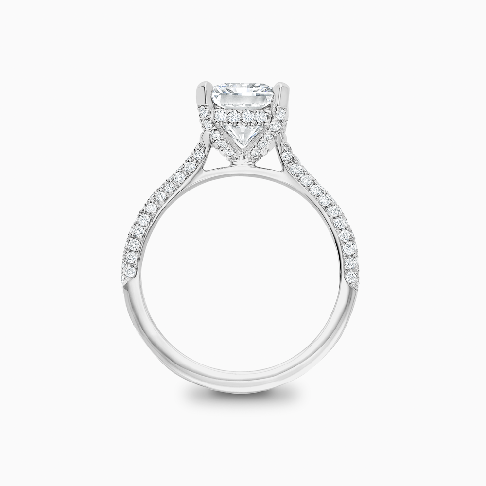 Diamond Engagement Ring with Diamond Pavé Cathedral Setting Ecksand