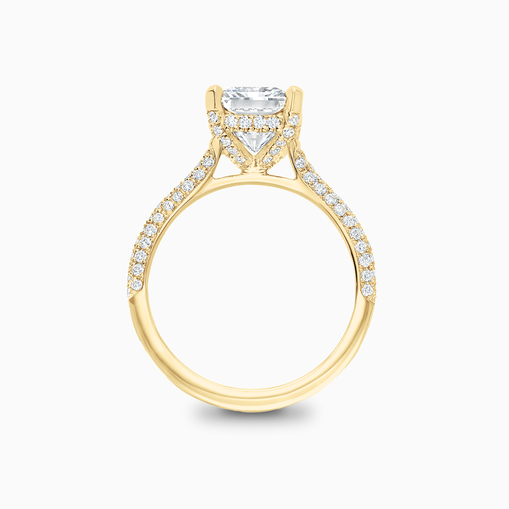 The Ecksand Diamond Engagement Ring with Diamond Pavé Cathedral Setting shown with  in 