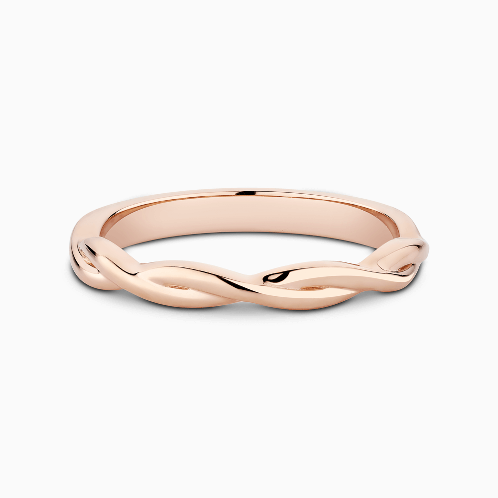 The Ecksand Half Twisted Wedding Ring shown with  in 14k Rose Gold