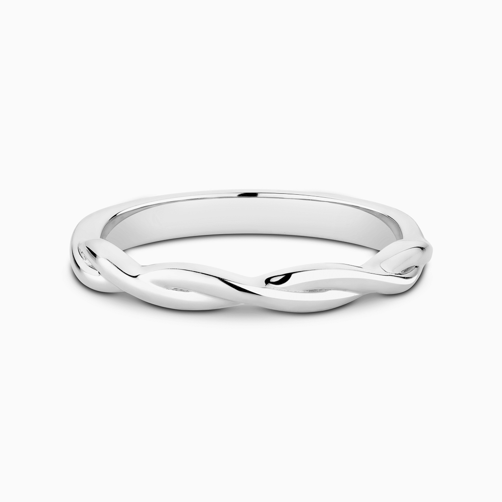 The Ecksand Twisted Wedding Ring shown with  in 18k White Gold