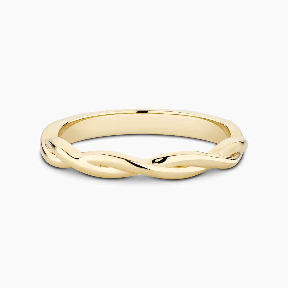 The Ecksand Half Twisted Wedding Ring shown with  in 18k Yellow Gold