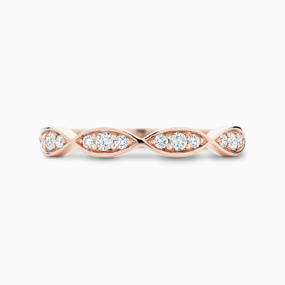 Rose gold scalloped wedding 2025 band