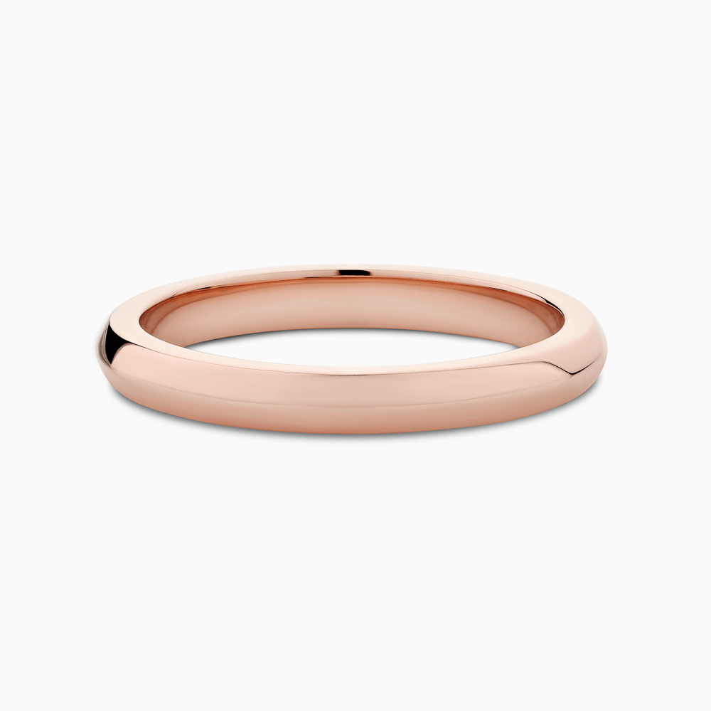 The Ecksand Knife-Edged Wedding Ring shown with  in 14k Rose Gold