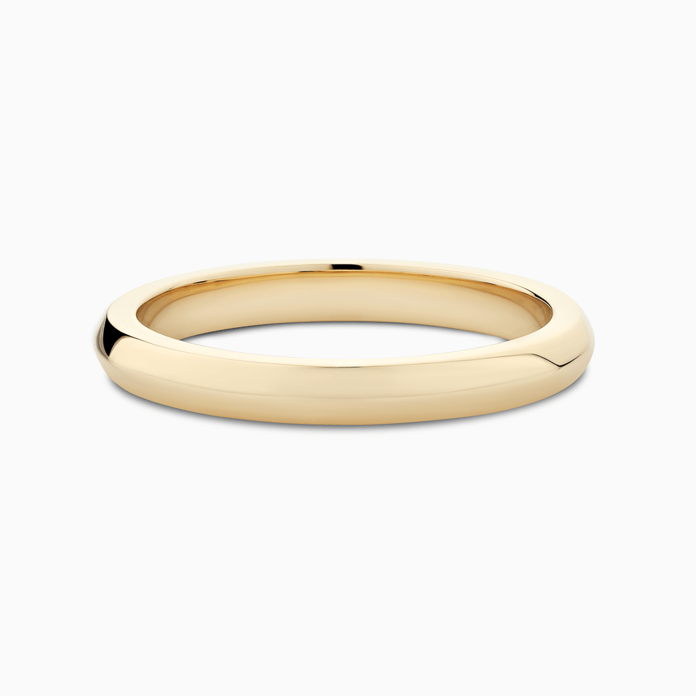 The Ecksand Timeless Knife-Edged Wedding Ring shown with  in 14k Yellow Gold