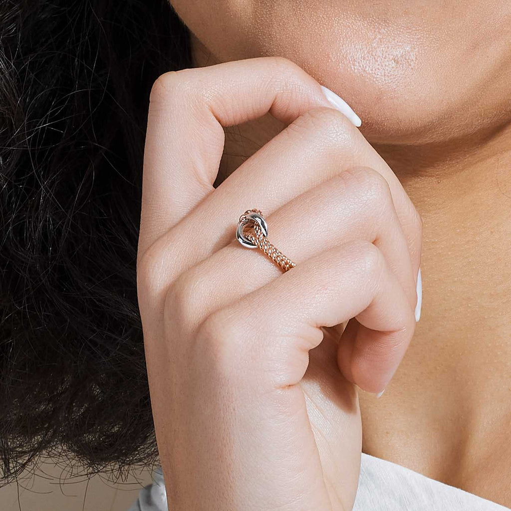The Ecksand Twisted Gold Knot Ring shown with  in 