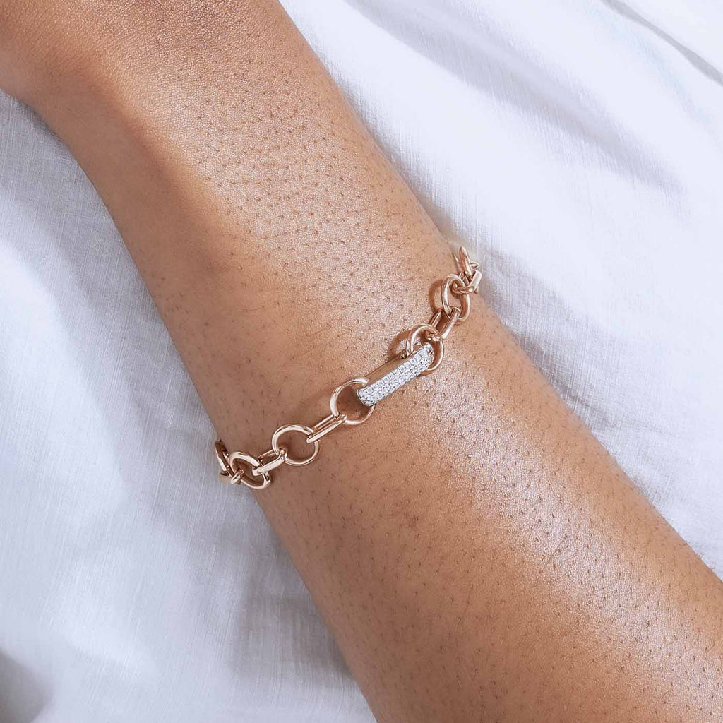 The Ecksand Duel Oversized Diamond Chain Bracelet shown with  in 