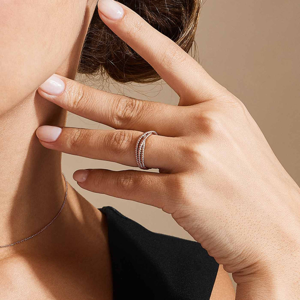 The Ecksand Intertwined Twisted Gold Ring shown with  in 
