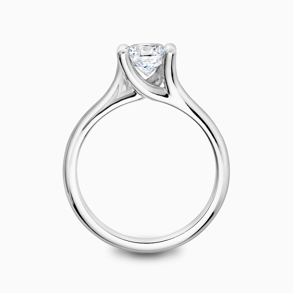 The Ecksand Solitaire Diamond Engagement Ring with Twisted Setting shown with  in 