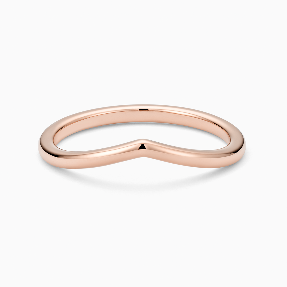 The Ecksand Curved Wedding Ring shown with  in 14k Rose Gold