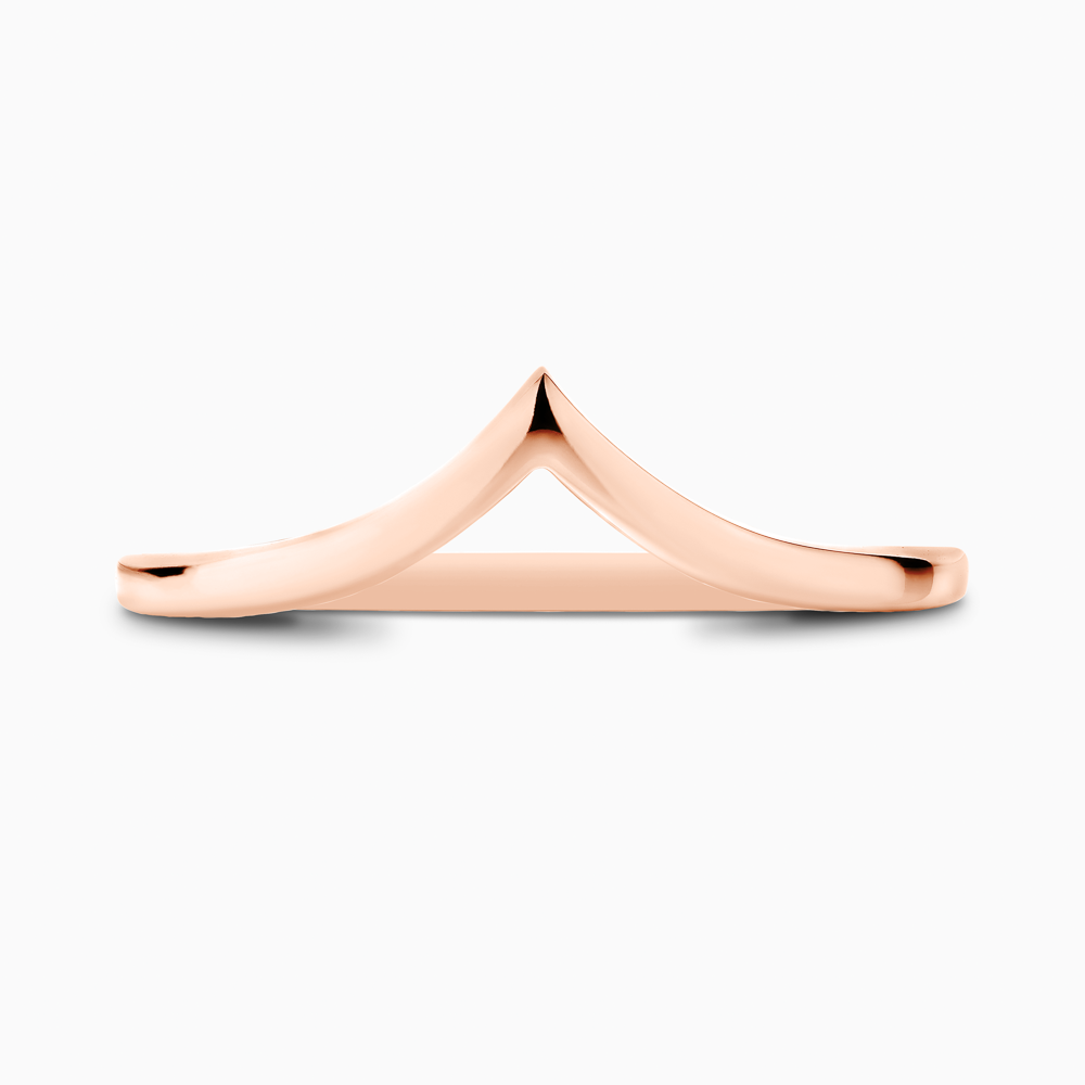 The Ecksand V-Shaped Wedding Ring shown with  in 14k Rose Gold
