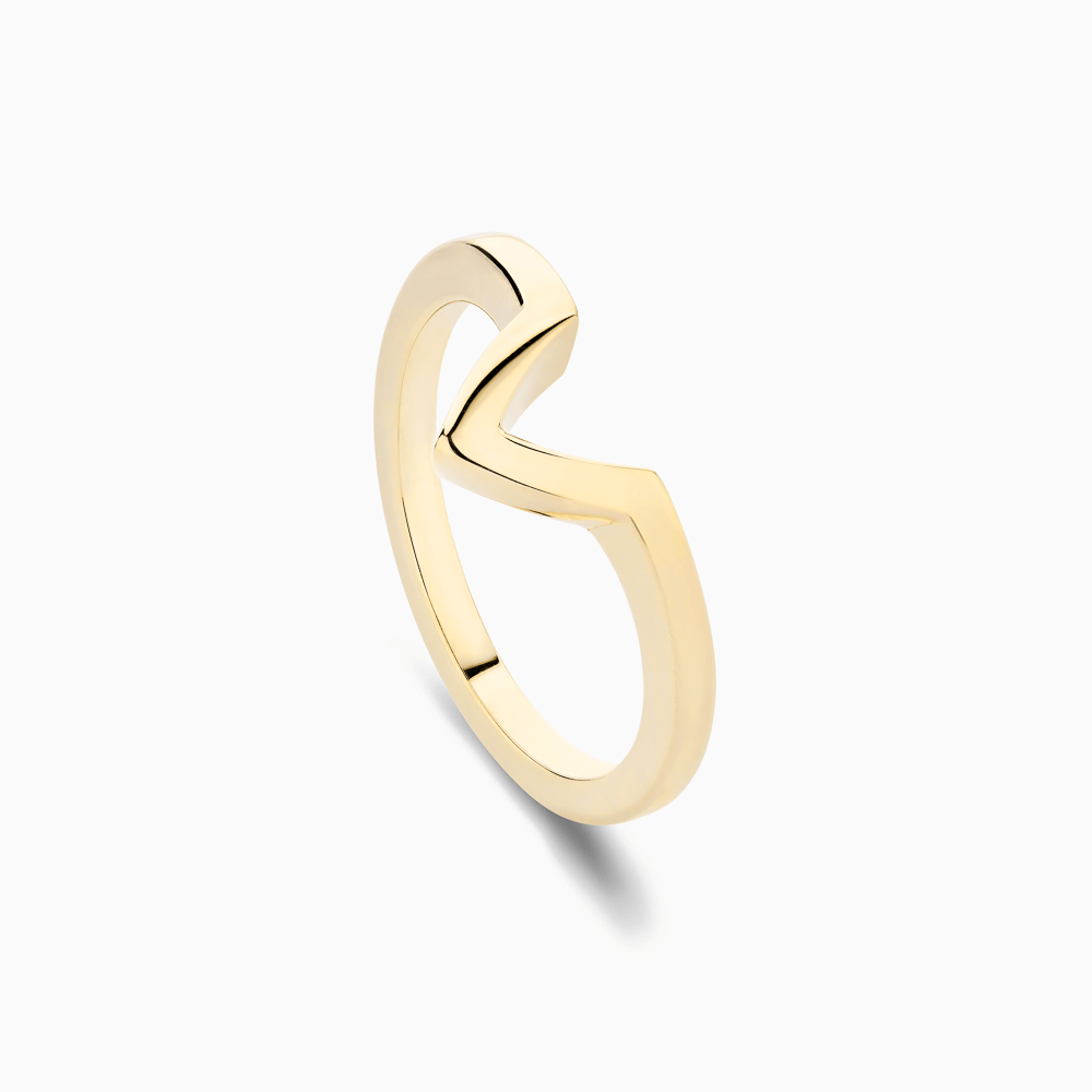 The Ecksand V-Curved Wedding Ring shown with  in 