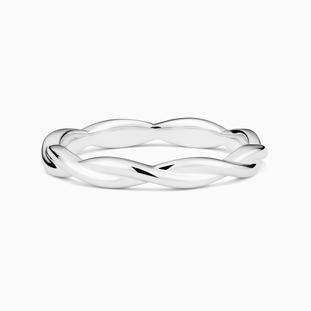 The Ecksand Full Twisted Wedding Ring shown with  in Platinum