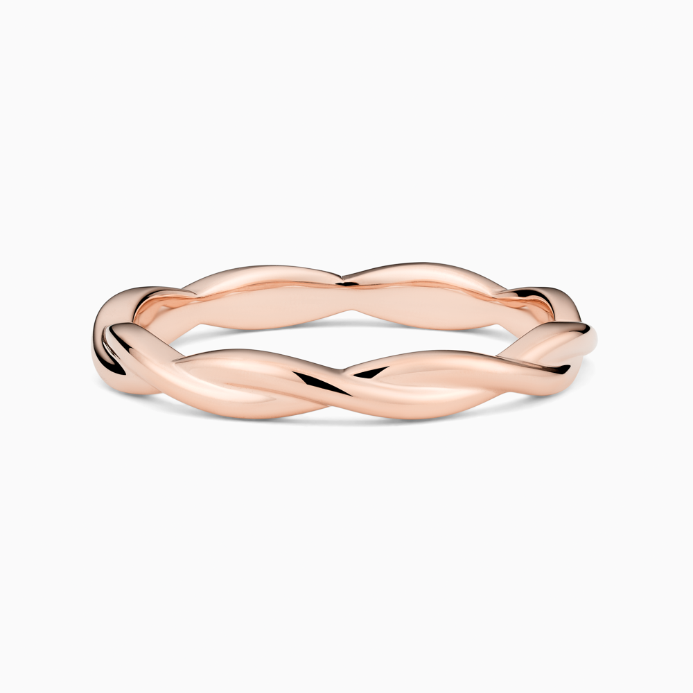 The Ecksand Full Twisted Wedding Ring shown with  in 14k Rose Gold