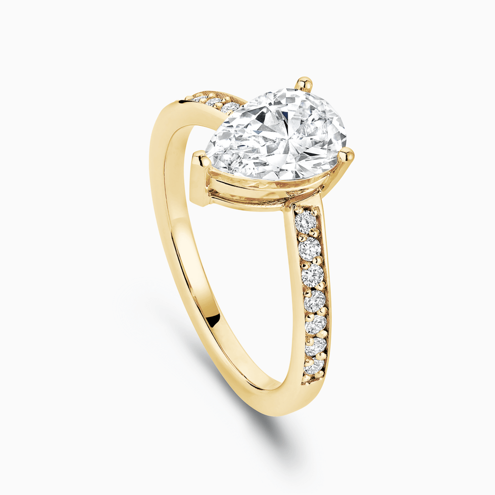 The Ecksand Diamond Engagement Ring with Bright-Cut Band shown with  in 