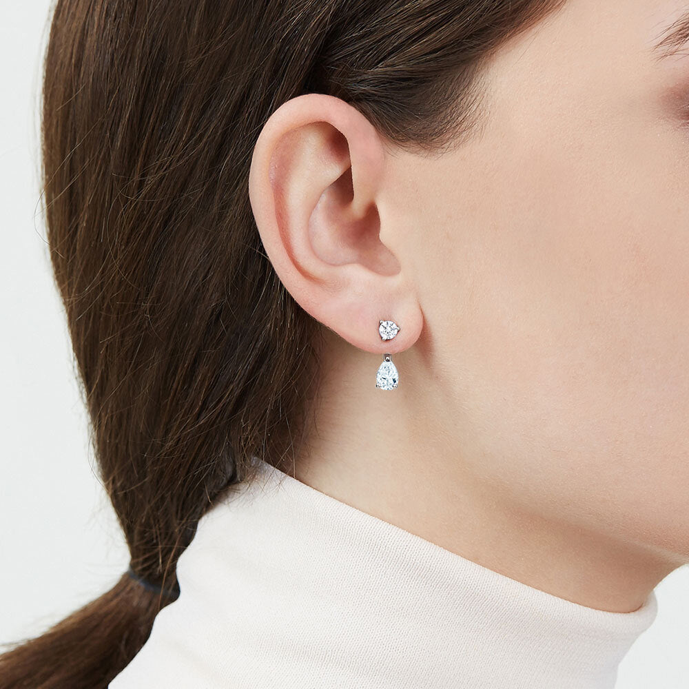 The Ecksand Diamond Jacket Earrings shown with  in 