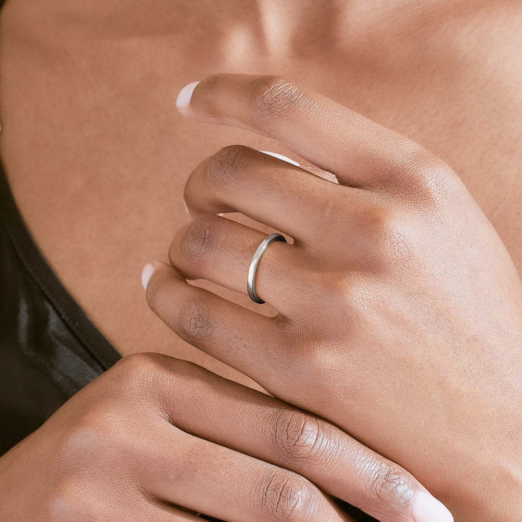 The Ecksand Simple Wedding Ring shown with  in 