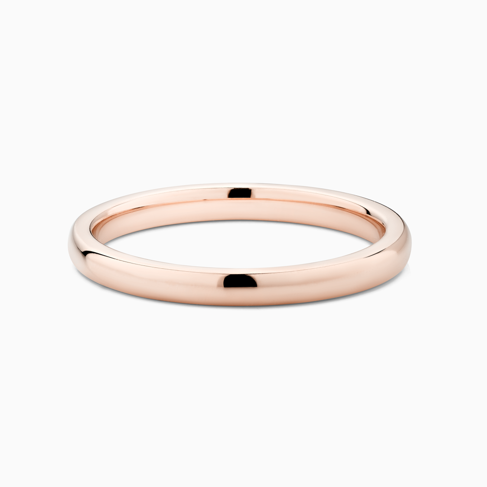 The Ecksand Simple Wedding Ring shown with  in 14k Rose Gold