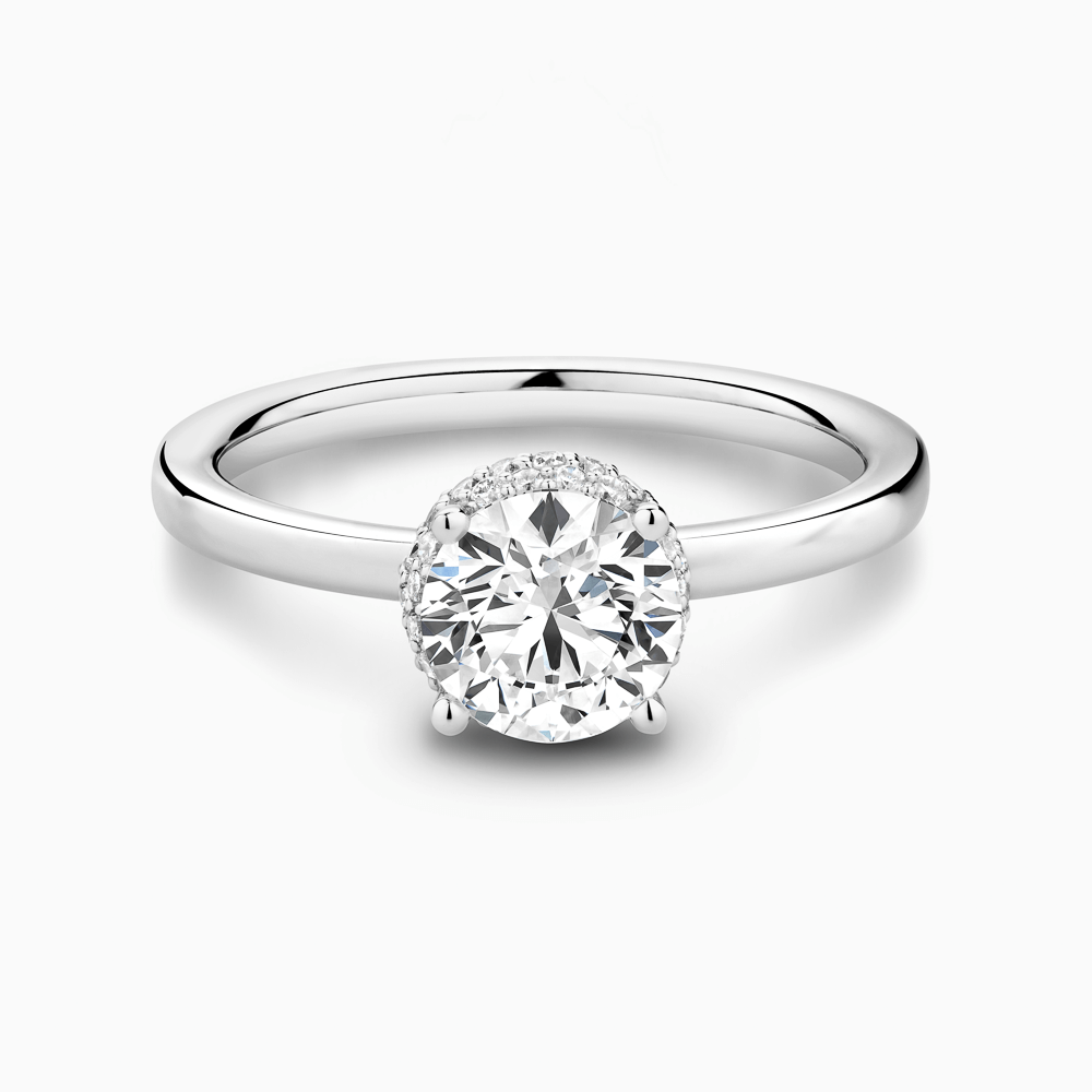 Platinum halo diamond engagement rings online