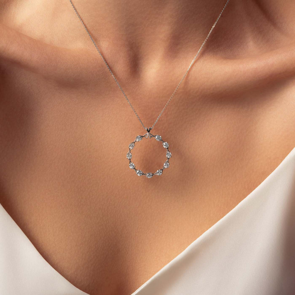 The Ecksand X's and O Diamond Pendant Necklace shown with  in 