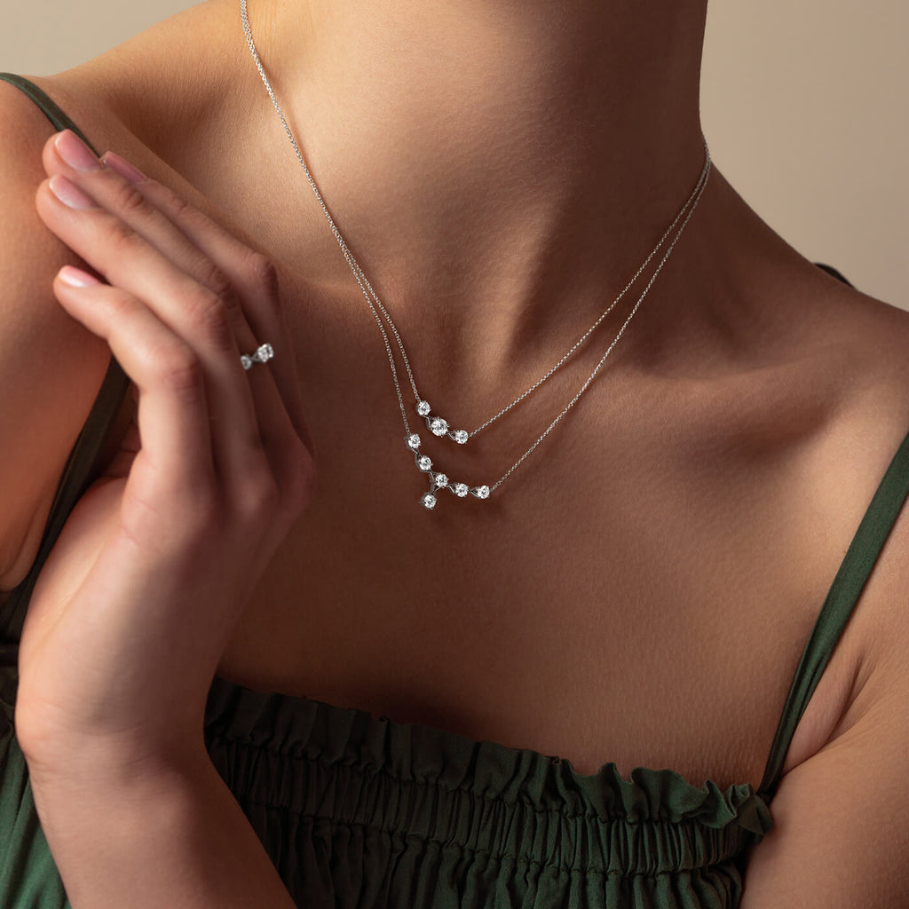 The Ecksand Interlocking X's Diamond Pendant Necklace shown with  in 