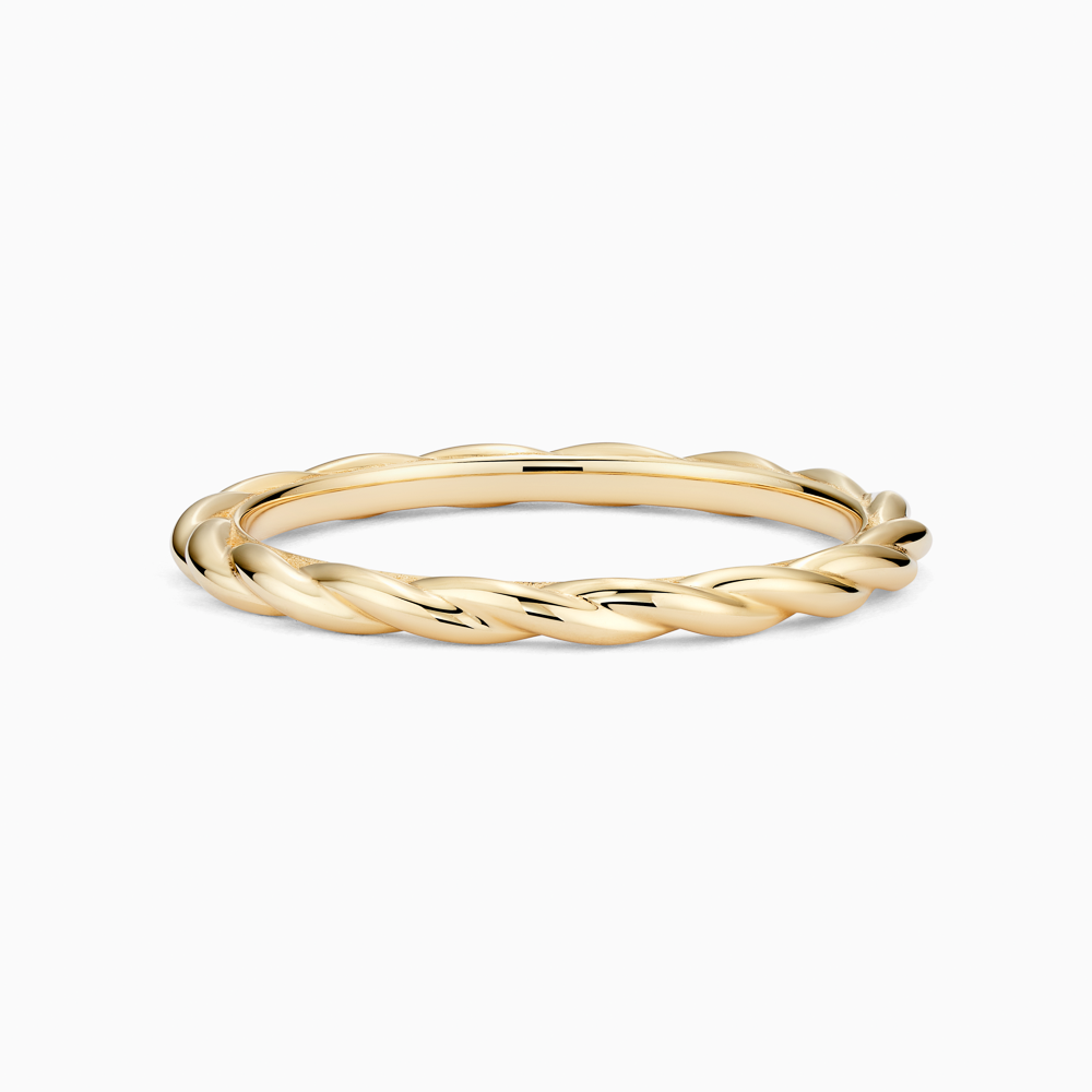 The Ecksand Minimalist Tresses Ring shown with  in 18k Yellow Gold