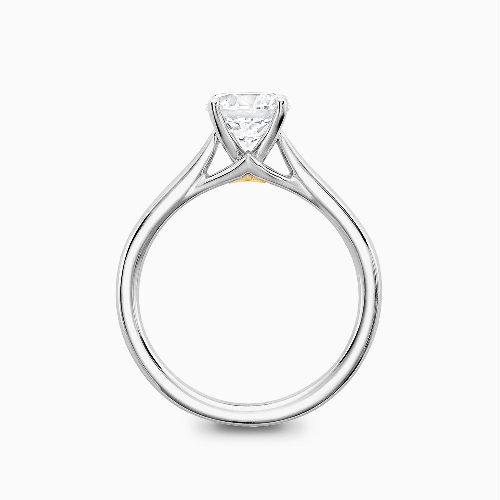 The Ecksand Solitaire Diamond Engagement Ring with Secret Heart shown with  in 