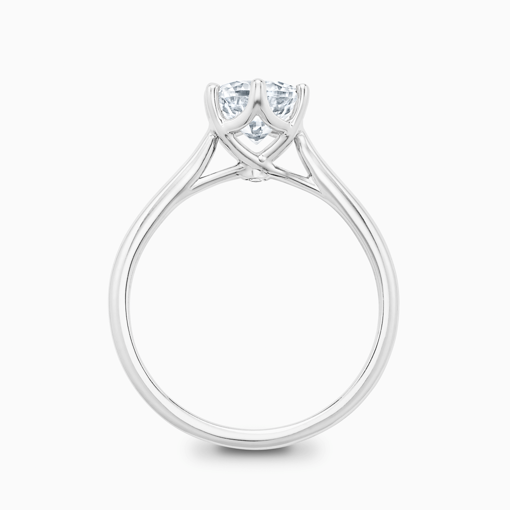 The Ecksand Solitaire Diamond Engagement Ring with Six Prongs shown with  in 