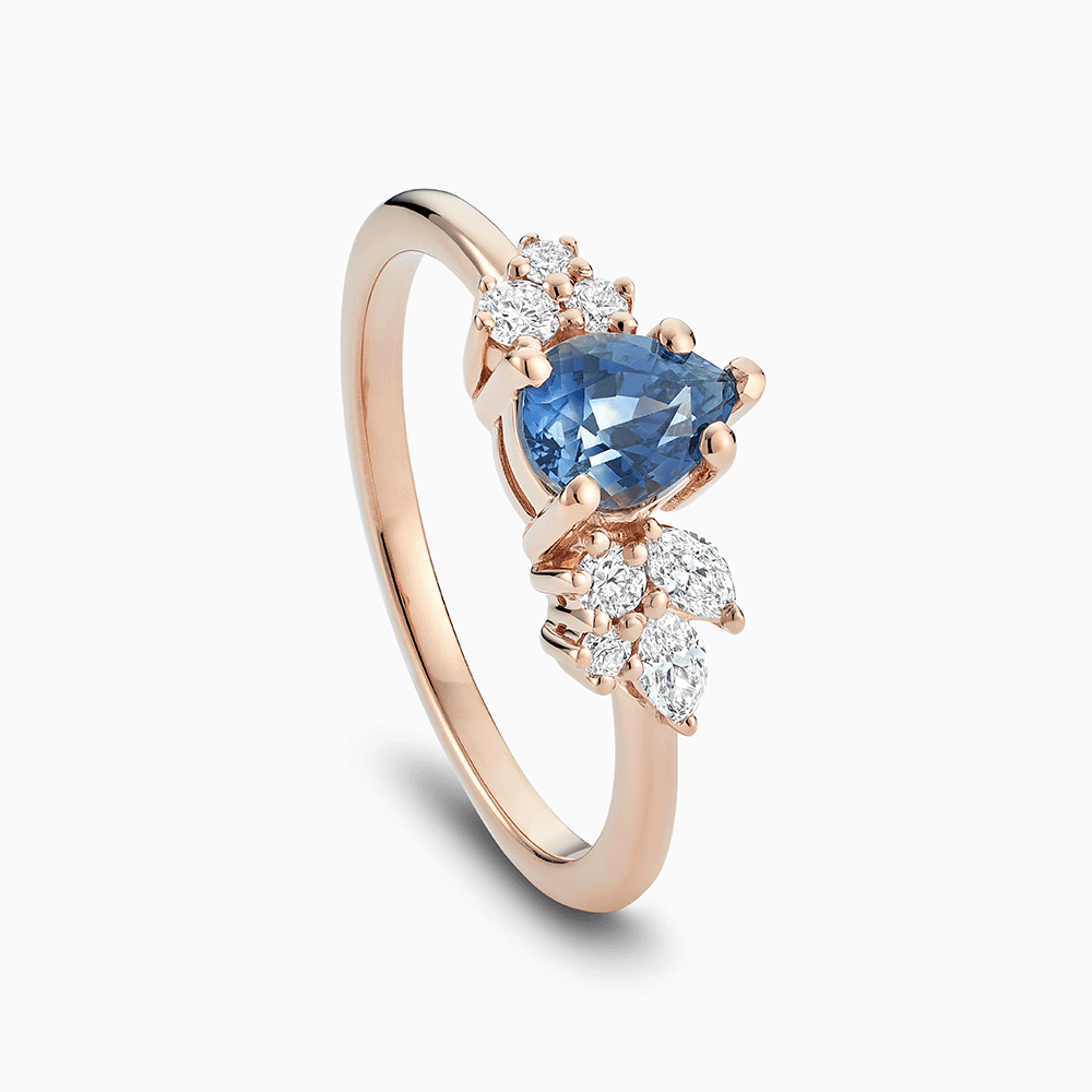 The Ecksand Blue Sapphire Engagement Ring shown with  in 