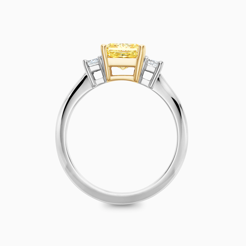 The Ecksand Three-Stone Diamond Engagement Ring with Centre Yellow Diamond shown with  in 
