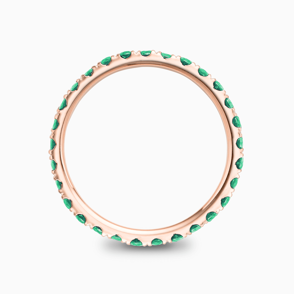 The Ecksand Thick Timeless Emerald Pavé Eternity Ring shown with  in 