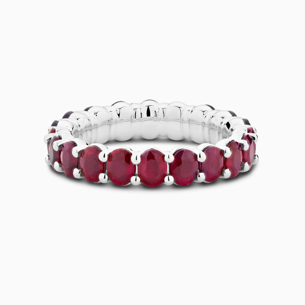 The Ecksand Ruby Eternity Ring shown with  in Platinum