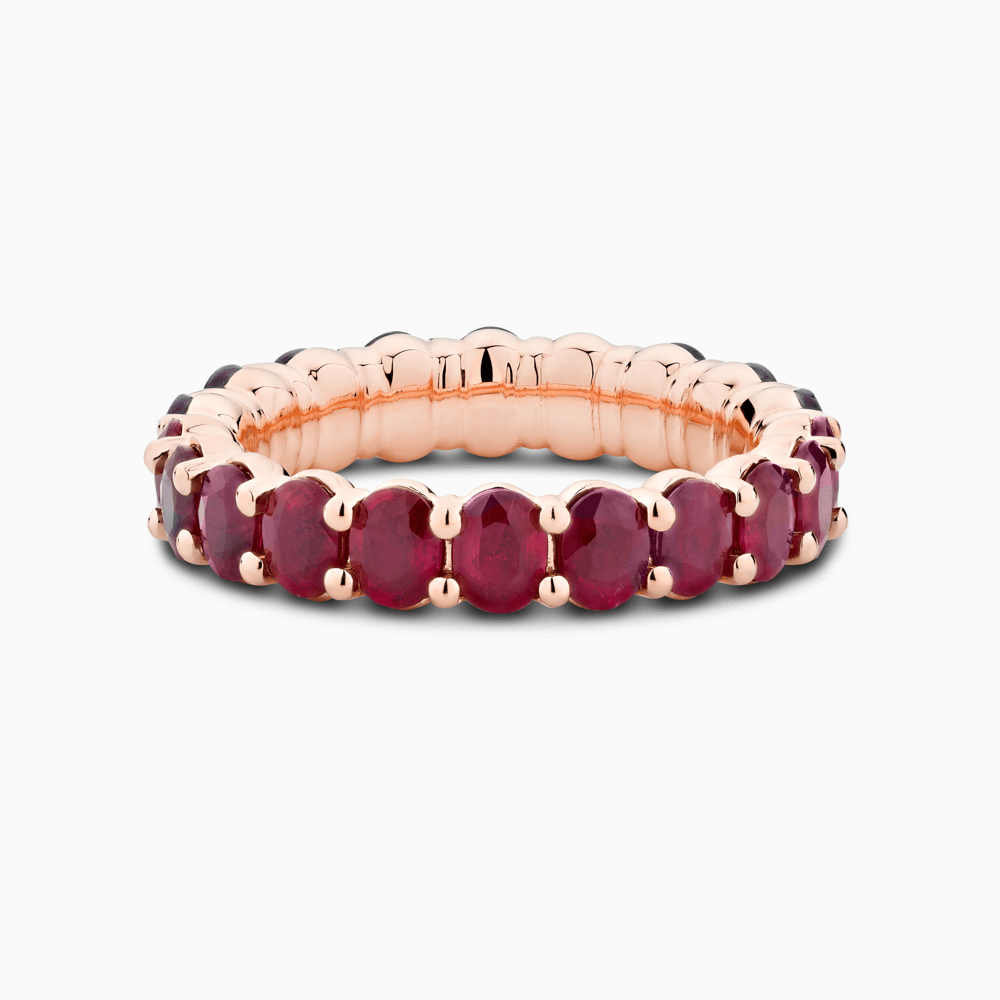 The Ecksand Ruby Eternity Ring shown with  in 14k Rose Gold