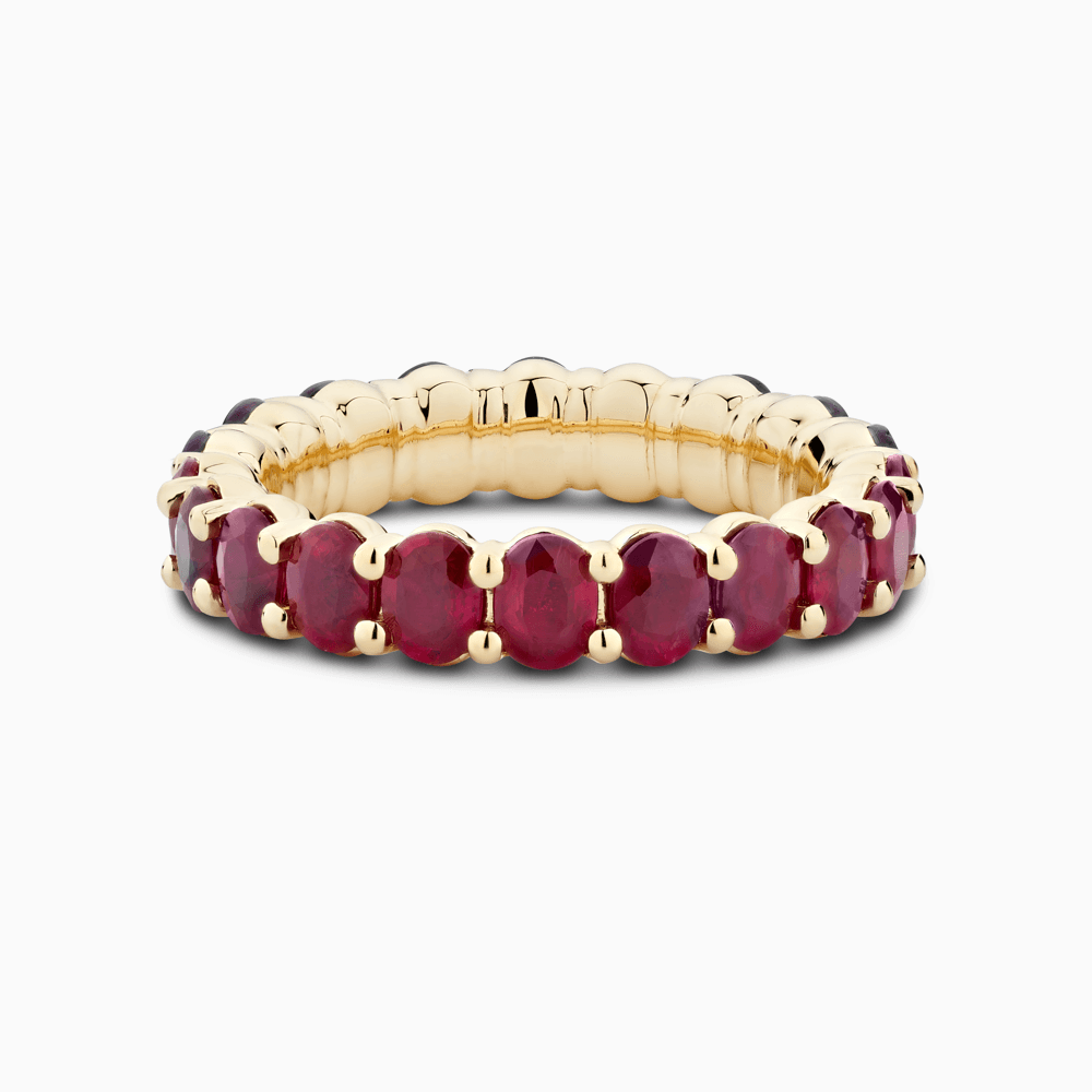 The Ecksand Ruby Eternity Ring shown with  in 18k Yellow Gold