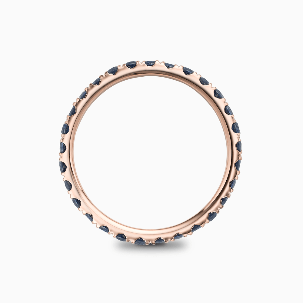 The Ecksand Thick Timeless Blue Sapphire Pavé Eternity Ring shown with  in 