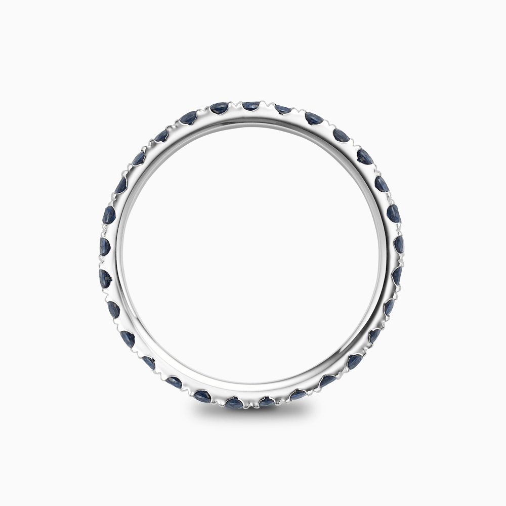 The Ecksand Thick Timeless Blue Sapphire Pavé Eternity Ring shown with  in 