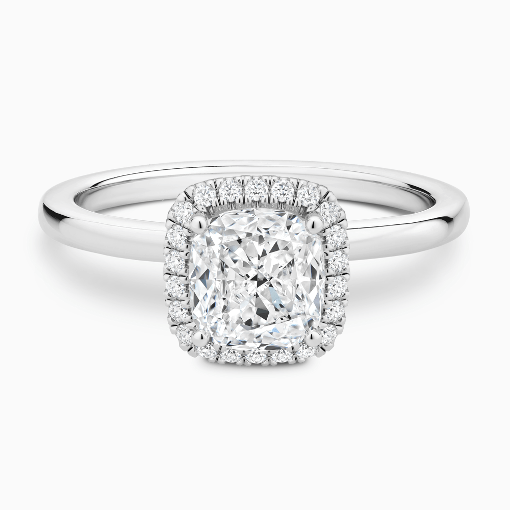Plain band engagement ring sales with diamond wedding band