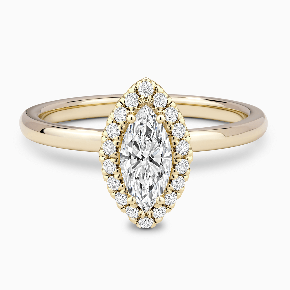 The Ecksand Vintage Engagement Ring with Diamond Halo shown with  in 