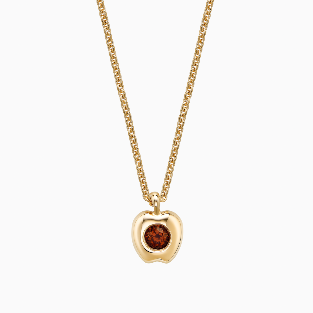 Apple Garnet Pendant Necklace Ecksand