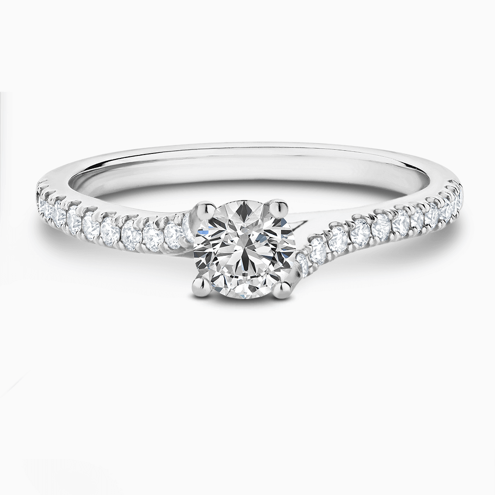 Solitaire engagement ring with twisted band shop